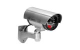 Atrapa kamery monitorujcej CCTV, bateryjna, srebrna