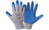 Gloves latex blue-grey l210409p, card, "9", ce, lahti