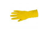 Gloves latex household anti-slip yellow, card, "9", ce,lahti