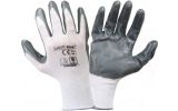Gloves nitrile grey-white l220309p, card, "9", ce, lahti