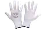 Gloves pu fingertip white l231107p,card, "7", ce, lahti