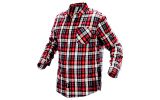 Koszula flanelowa krata czerwono-czarno-biaa, rozmiar XL