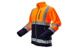 High visibility polar fleece jacket, orange, size XXL