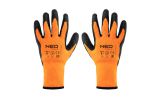 Insulated work gloves, latex coated polyester, 2242X, size 9