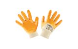 Working gloves, cotton, partially covered with nitrile, 4111X, size 8