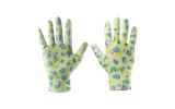 Garden gloves, nitrile coated, floral pattern, size 7"